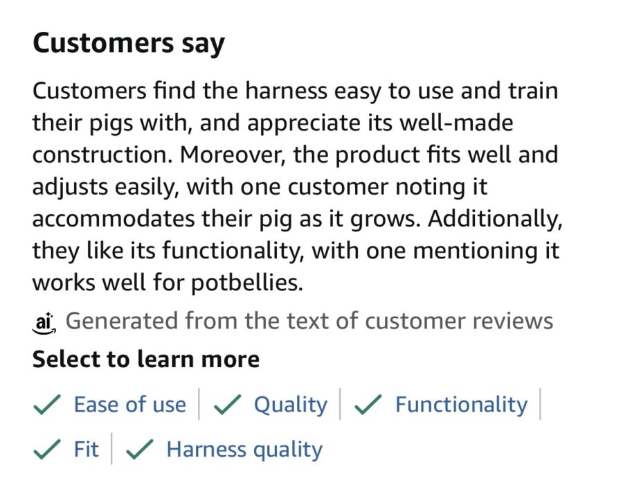 Amazon reviews for PORCINE mini pig harness and leash